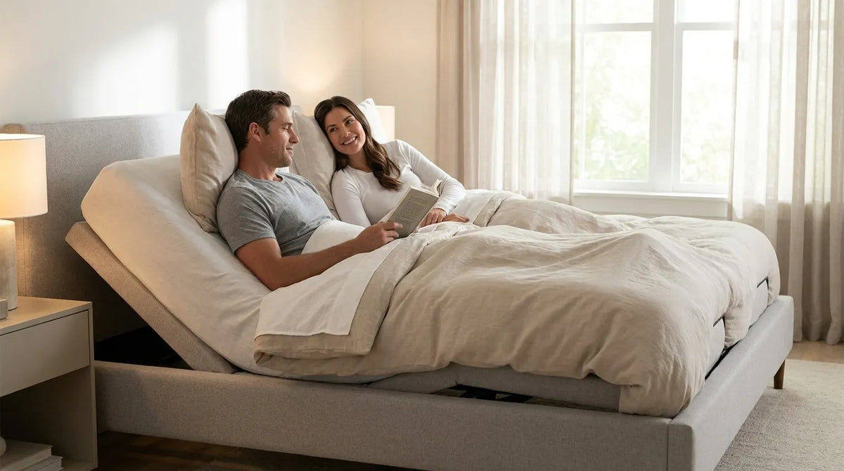 Adjustable Bed for Sleep Apnea Couples: Split King vs. Queen