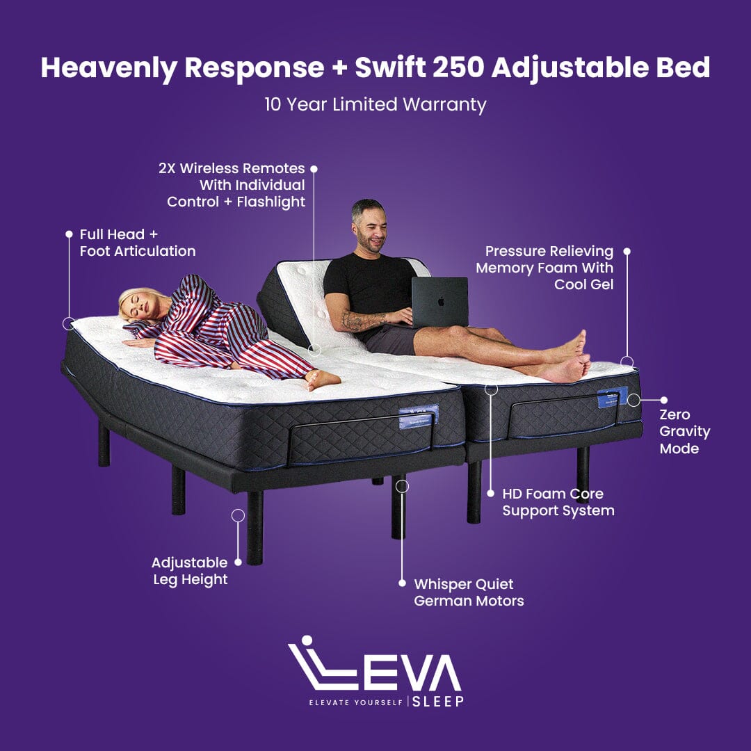 Heavenly Response Split King Adjustable Bed